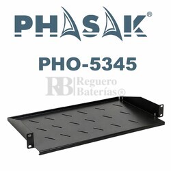 Bandeja fija frontal Rack 1U 380 mm | Phasak PHO-5345